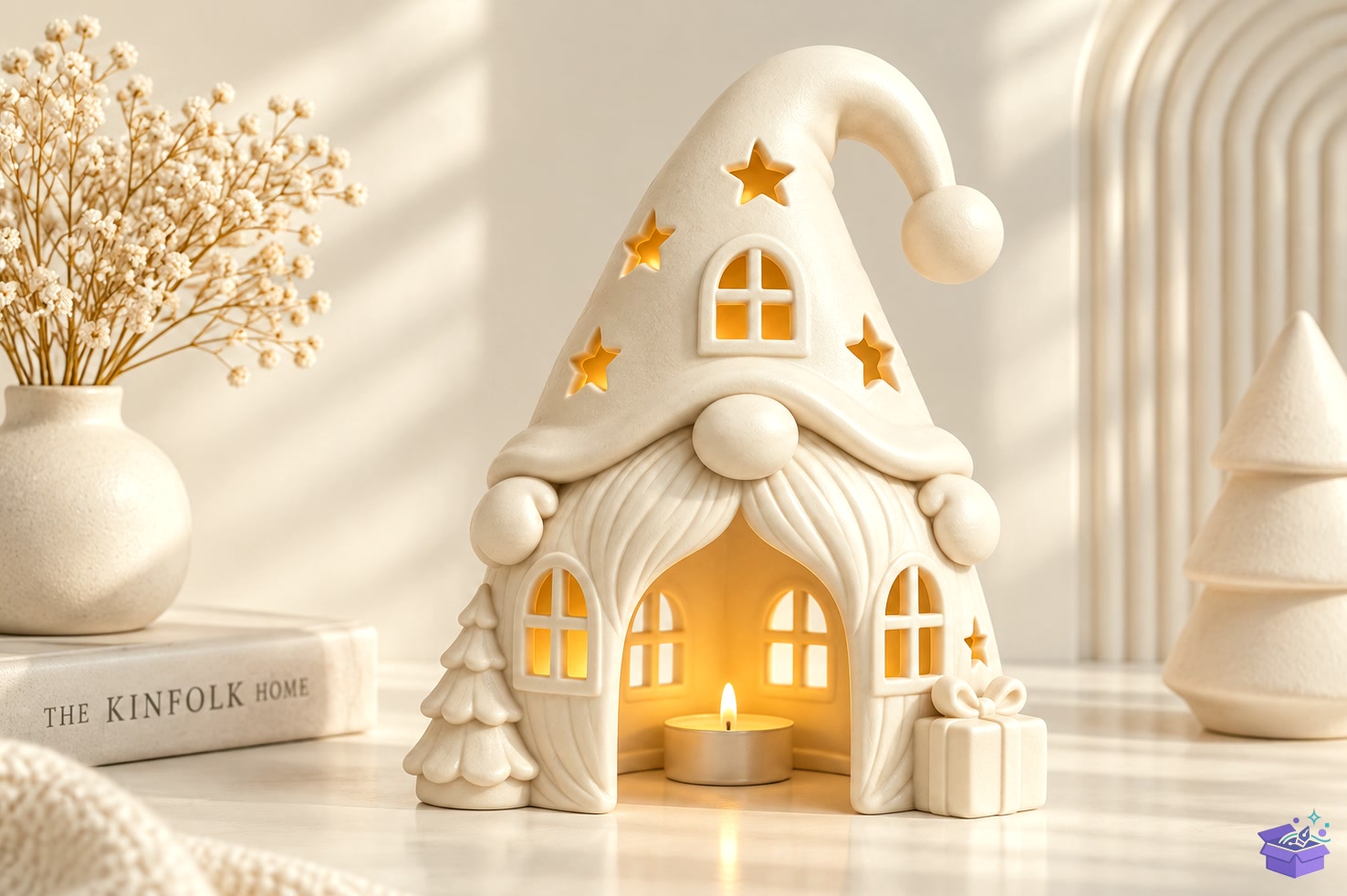 Yılbaşı Village Mumluk STL - 3D Baskı ve Model Dosyası (STL, OBJ, 3MF) önizleme 4