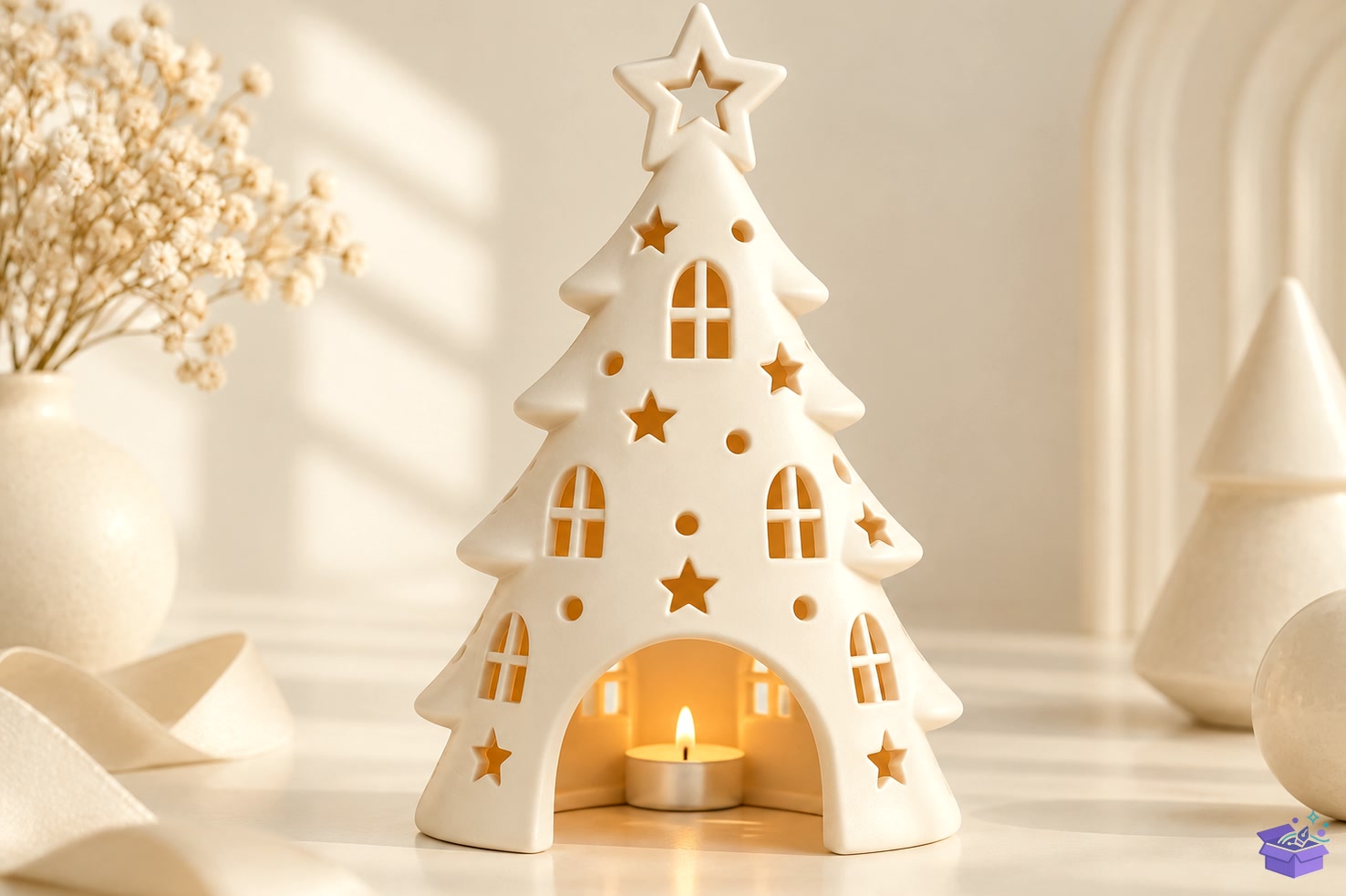 Yılbaşı Village Mumluk STL - 3D Baskı ve Model Dosyası (STL, OBJ, 3MF) önizleme 5