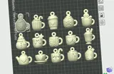 15'li Sevimli İçecek Süsleri (Charm) - 3D Baskı ve Model Dosyası (STL) - detaylı önizleme 3