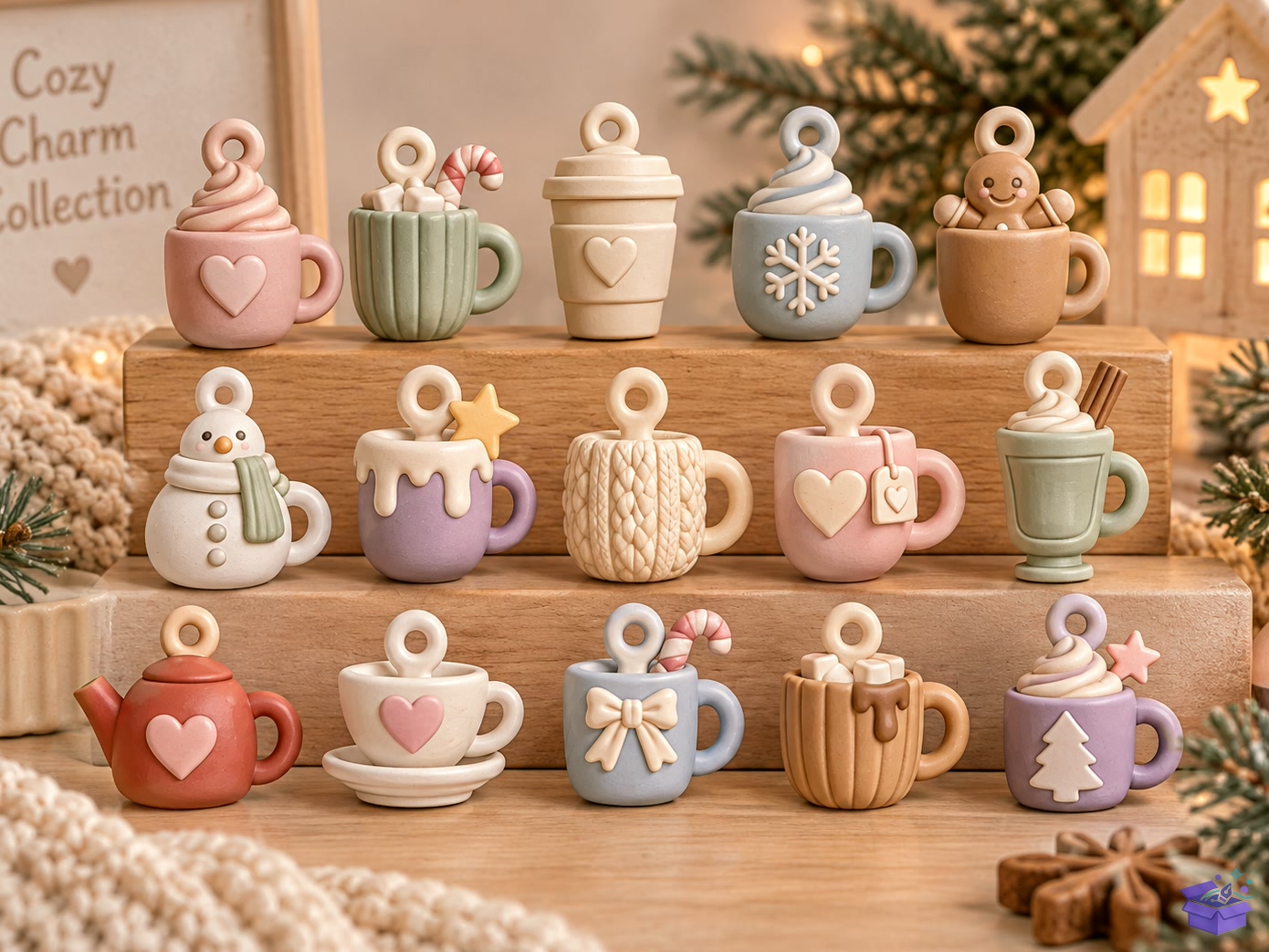 Cozy Drink Charms STL 15 Cute - 3D Baskı ve Model Dosyası (STL, OBJ, 3MF) önizleme 4
