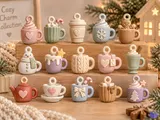 15'li Sevimli İçecek Süsleri (Charm) - 3D Baskı ve Model Dosyası (STL) - detaylı önizleme 4