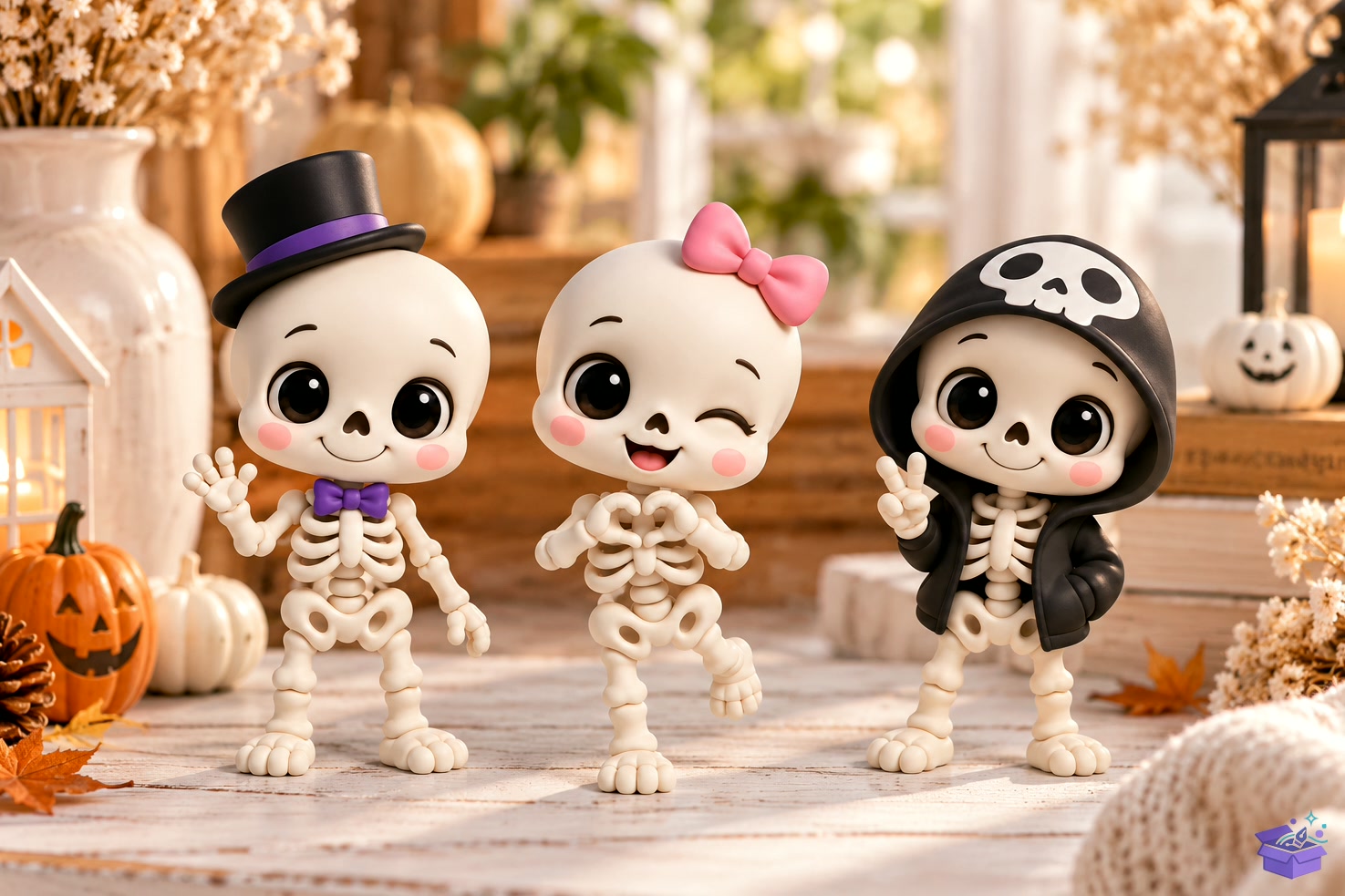 Skeleton Figurine 3D Baskı STL - 3D Baskı ve Model Dosyası (STL, OBJ, 3MF) önizleme 4