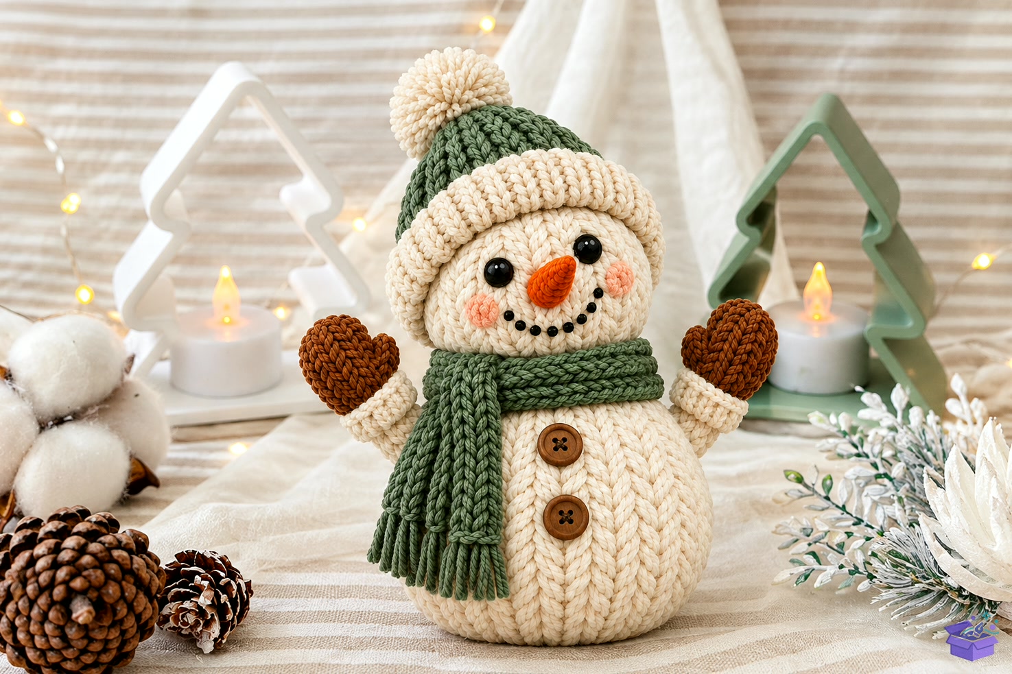 3D Baskı STL Cozy Knitted Snowman - 3D Baskı ve Model Dosyası (STL, OBJ, 3MF) önizleme 2