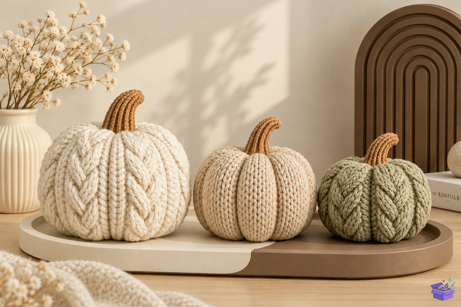 Knitted Pumpkin Trio STL - 3D Baskı ve Model Dosyası (STL, OBJ, 3MF) önizleme 2