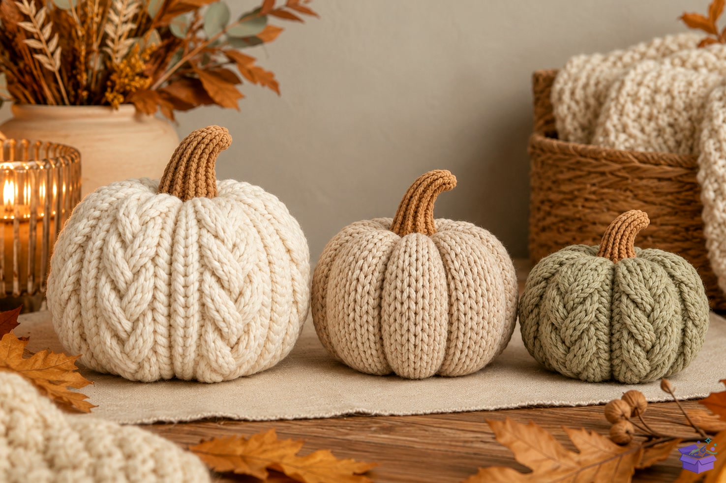 Knitted Pumpkin Trio STL - 3D Baskı ve Model Dosyası (STL, OBJ, 3MF) önizleme 3