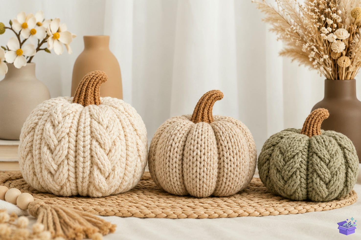 Knitted Pumpkin Trio STL - 3D Baskı ve Model Dosyası (STL, OBJ, 3MF) önizleme 4