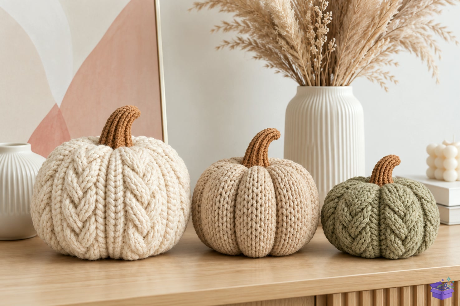 Knitted Pumpkin Trio STL - 3D Baskı ve Model Dosyası (STL, OBJ, 3MF) önizleme 5