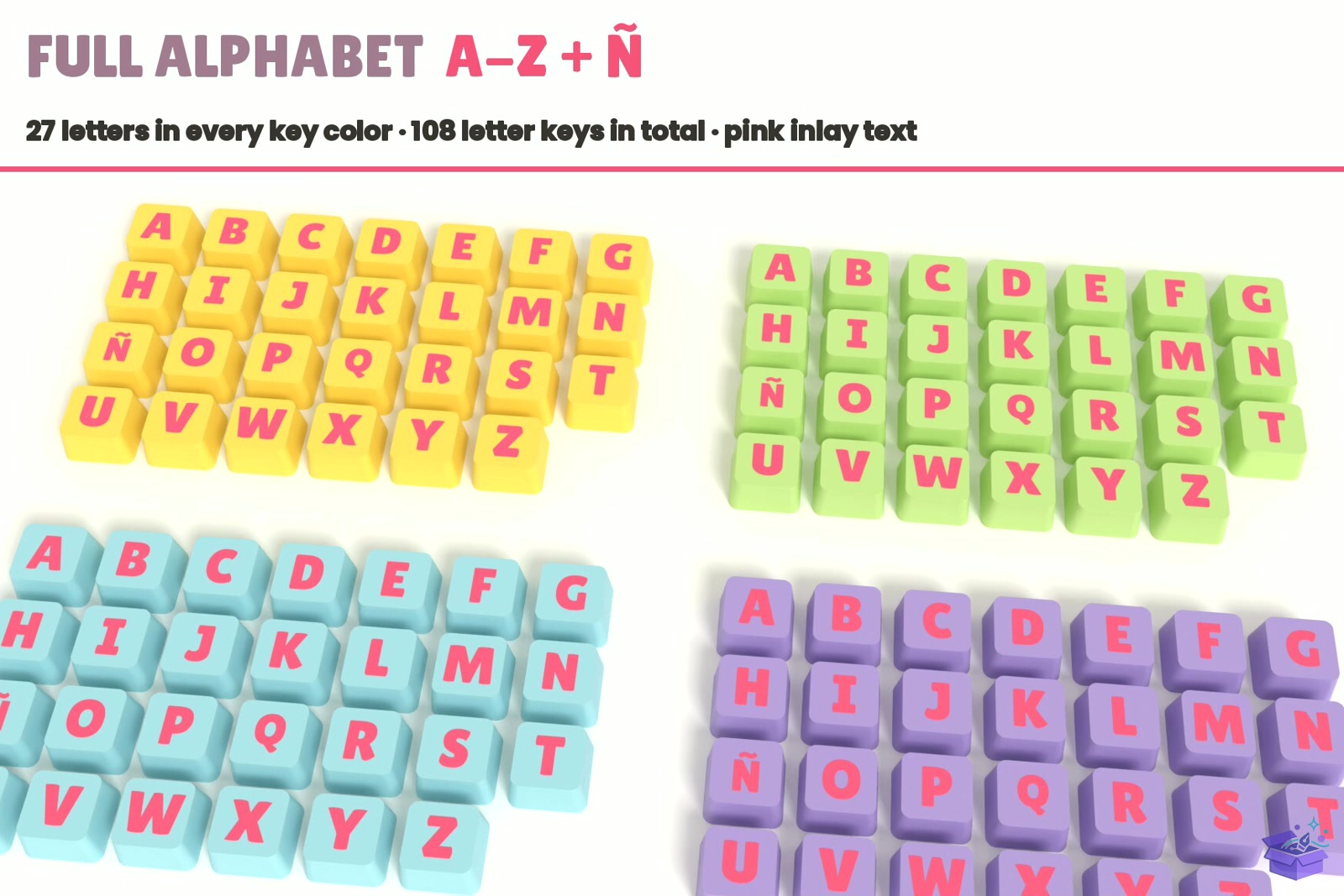 Kawaii Click Anahtarlık 3D Baskı 3MF - 3D Baskı ve Model Dosyası (STL, OBJ, 3MF) önizleme 2