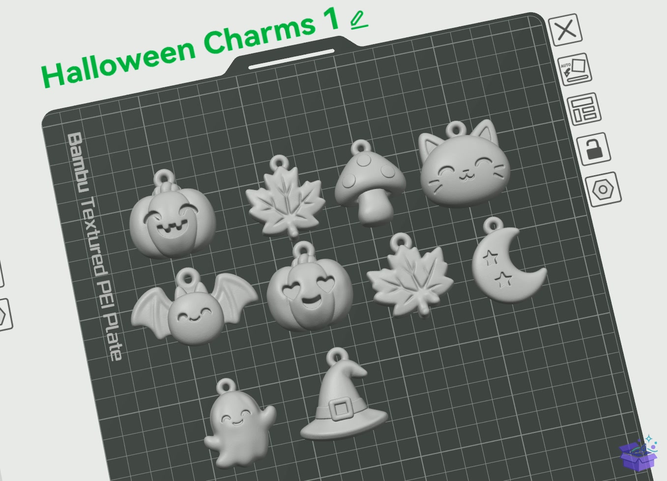 Cadılar Bayramı Charms STL 10 Cute - 3D Baskı ve Model Dosyası (STL, OBJ, 3MF) önizleme 3