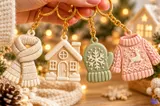 Yılbaşı Anahtarlık (4 Tasarım) - 3D Baskı ve Model Dosyası (STL) - detaylı önizleme 2