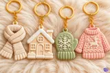 Yılbaşı Anahtarlık (4 Tasarım) - 3D Baskı ve Model Dosyası (STL) - detaylı önizleme 4