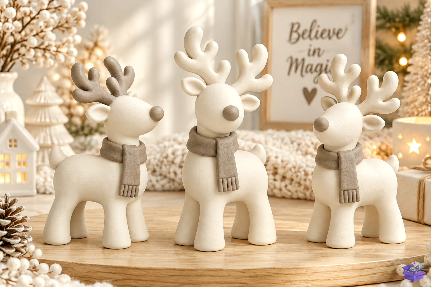 Yılbaşı Ren Geyiği Figurine STL 3D Baskı - 3D Baskı ve Model Dosyası (STL, OBJ, 3MF) önizleme 3