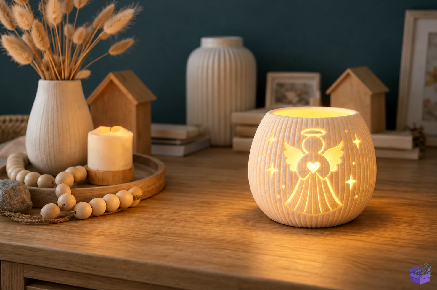 3D Baskı File Tealight Tutucu Angel - 3D Baskı ve Model Dosyası (STL, OBJ, 3MF) önizleme 3