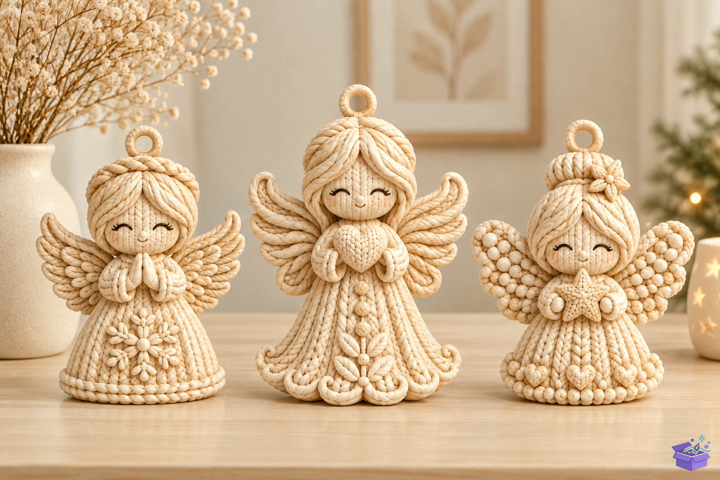 3D Baskı STL Knitted Angel Figurines - 3D Baskı ve Model Dosyası (STL, OBJ, 3MF) önizleme 3