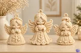 Örgü Görünümlü Melek Figürleri - 3D Baskı ve Model Dosyası (STL) - detaylı önizleme 3