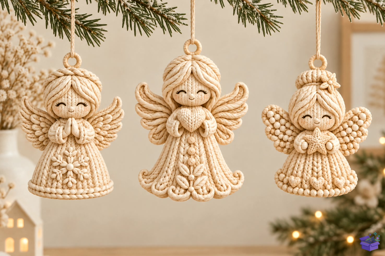 3D Baskı STL Knitted Angel Figurines - 3D Baskı ve Model Dosyası (STL, OBJ, 3MF) önizleme 5