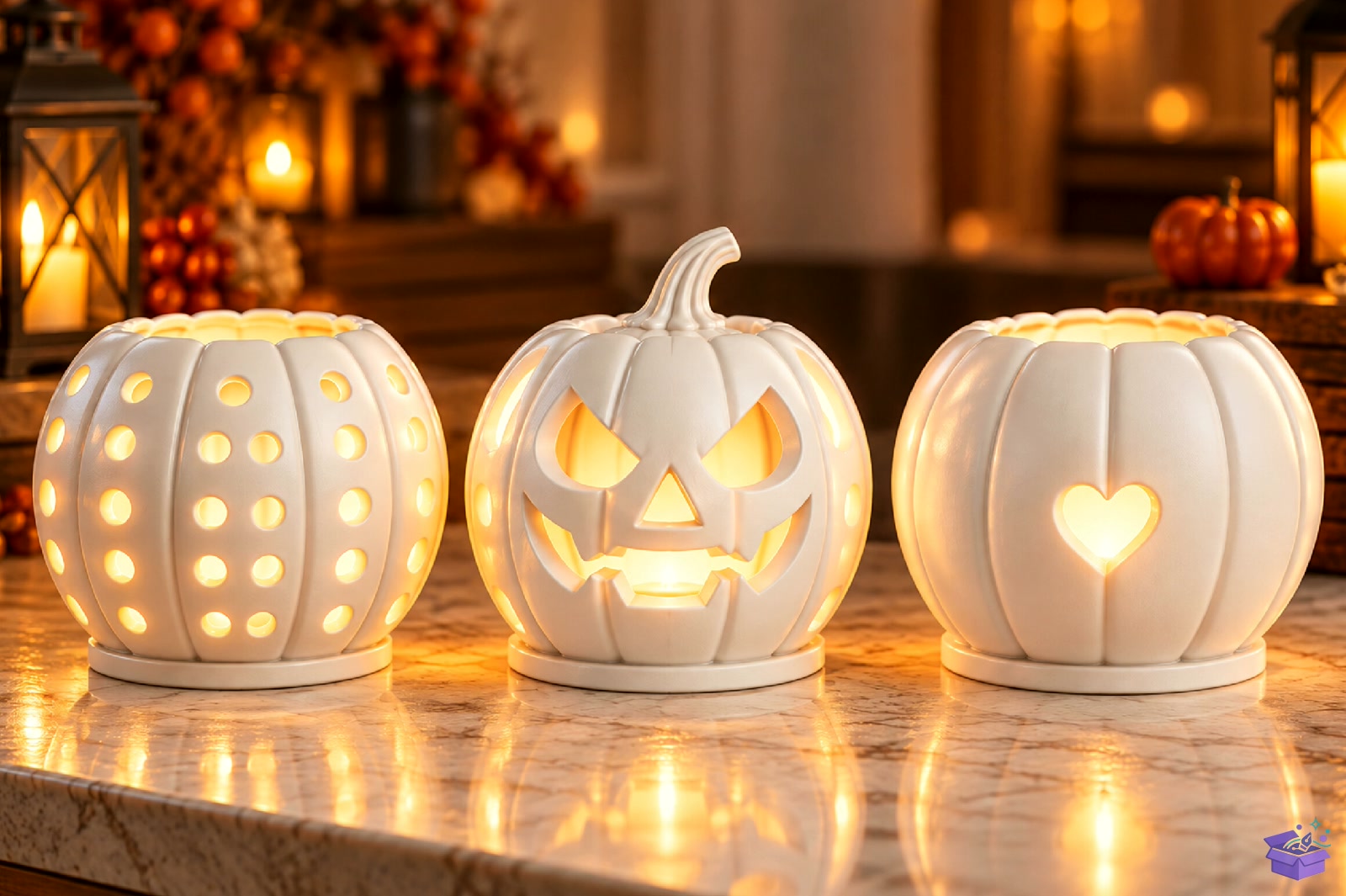 Cadılar Bayramı Pumpkin Fener STL - 3D Baskı ve Model Dosyası (STL, OBJ, 3MF) önizleme 2