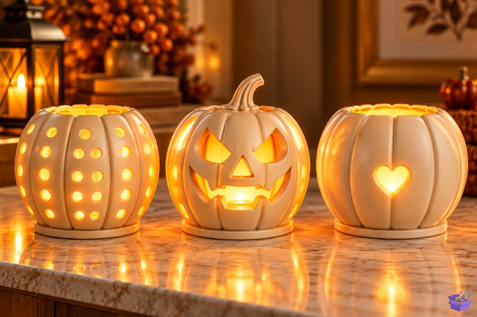 Cadılar Bayramı Pumpkin Fener STL - 3D Baskı ve Model Dosyası (STL, OBJ, 3MF) önizleme 3