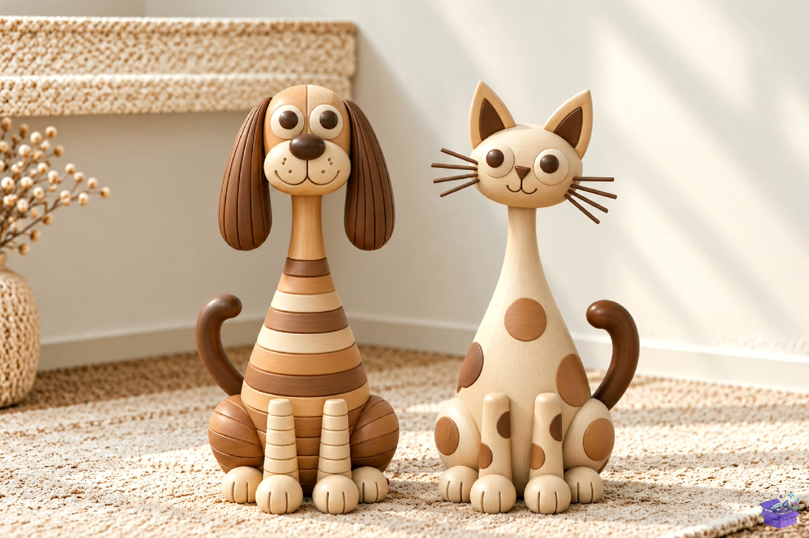 Cute Köpek And Kedi 3D STL - 3D Baskı ve Model Dosyası (STL, OBJ, 3MF) önizleme 2