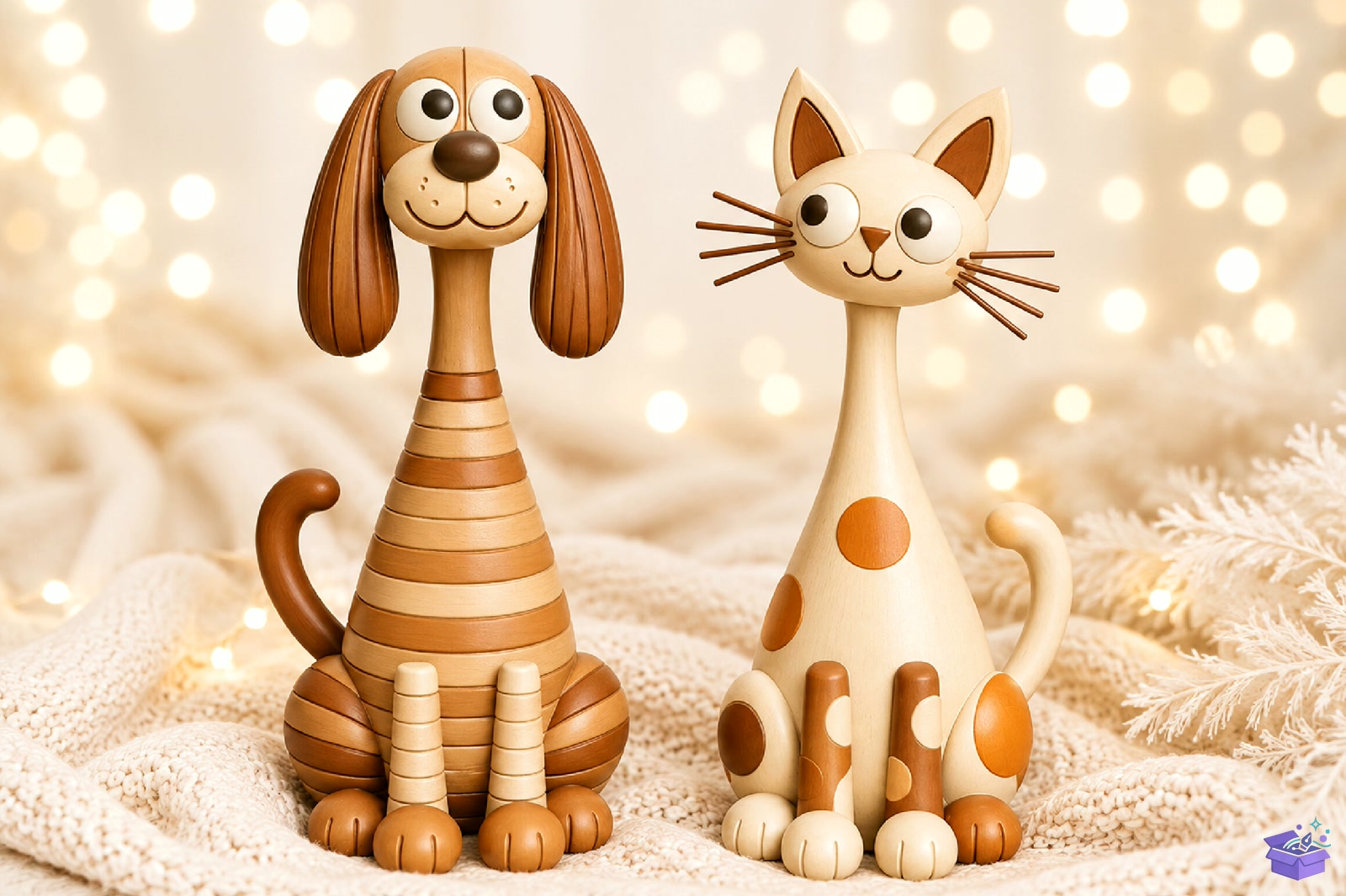 Cute Köpek And Kedi 3D STL - 3D Baskı ve Model Dosyası (STL, OBJ, 3MF) önizleme 3