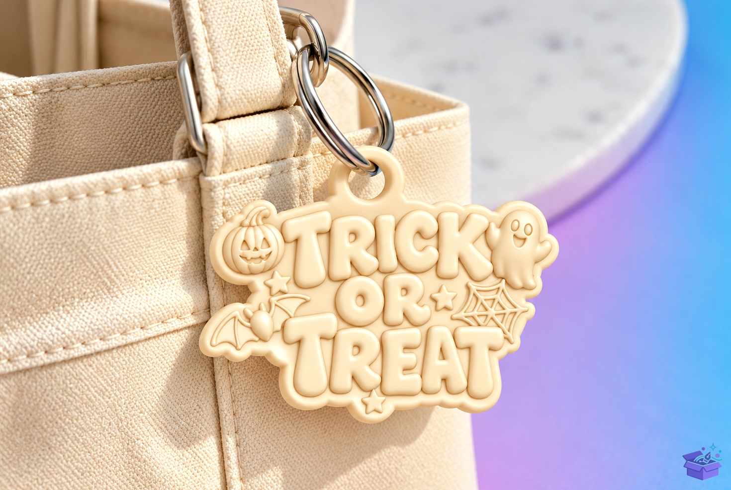 Trick Or Treat Cadılar Bayramı Anahtarlık 3D STL - 3D Baskı ve Model Dosyası (STL, OBJ, 3MF) önizleme 2