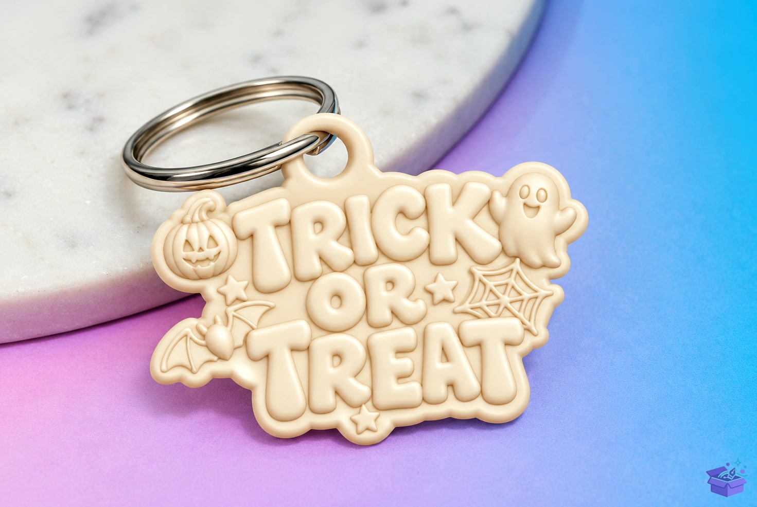 Trick Or Treat Cadılar Bayramı Anahtarlık 3D STL - 3D Baskı ve Model Dosyası (STL, OBJ, 3MF) önizleme 3