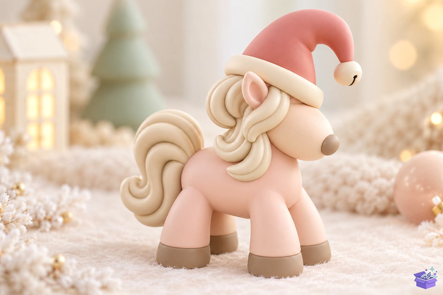3D STL Yılbaşı Pony Figurine - 3D Baskı ve Model Dosyası (STL, OBJ, 3MF) önizleme 2