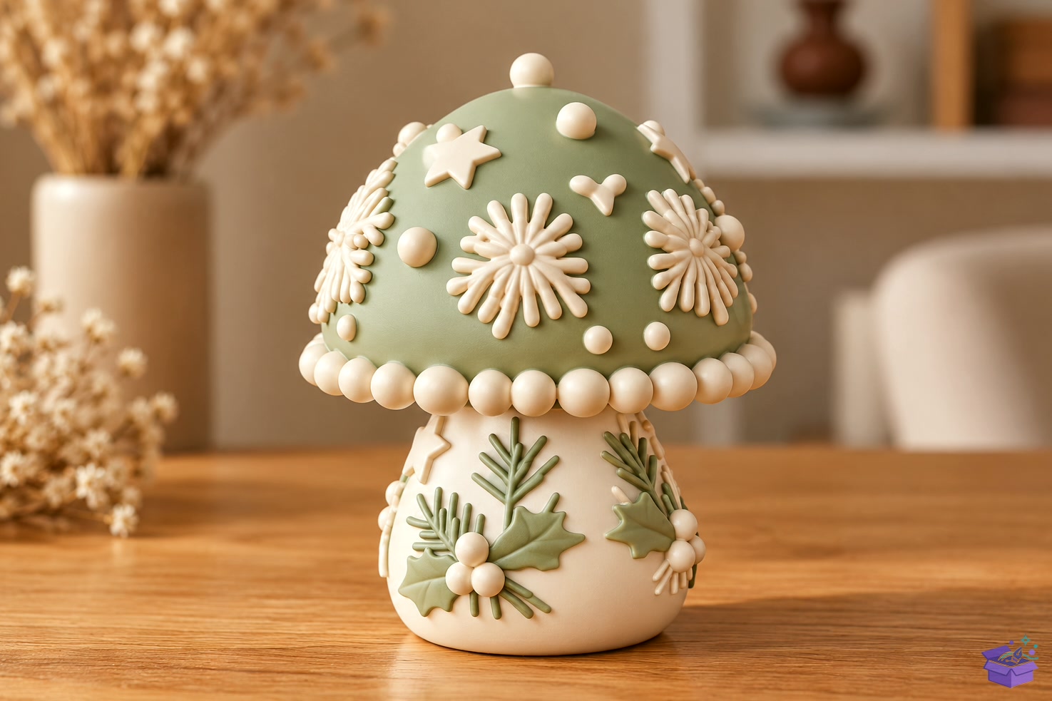 3D STL Yılbaşı Mushroom Figurine - 3D Baskı ve Model Dosyası (STL, OBJ, 3MF) önizleme 2