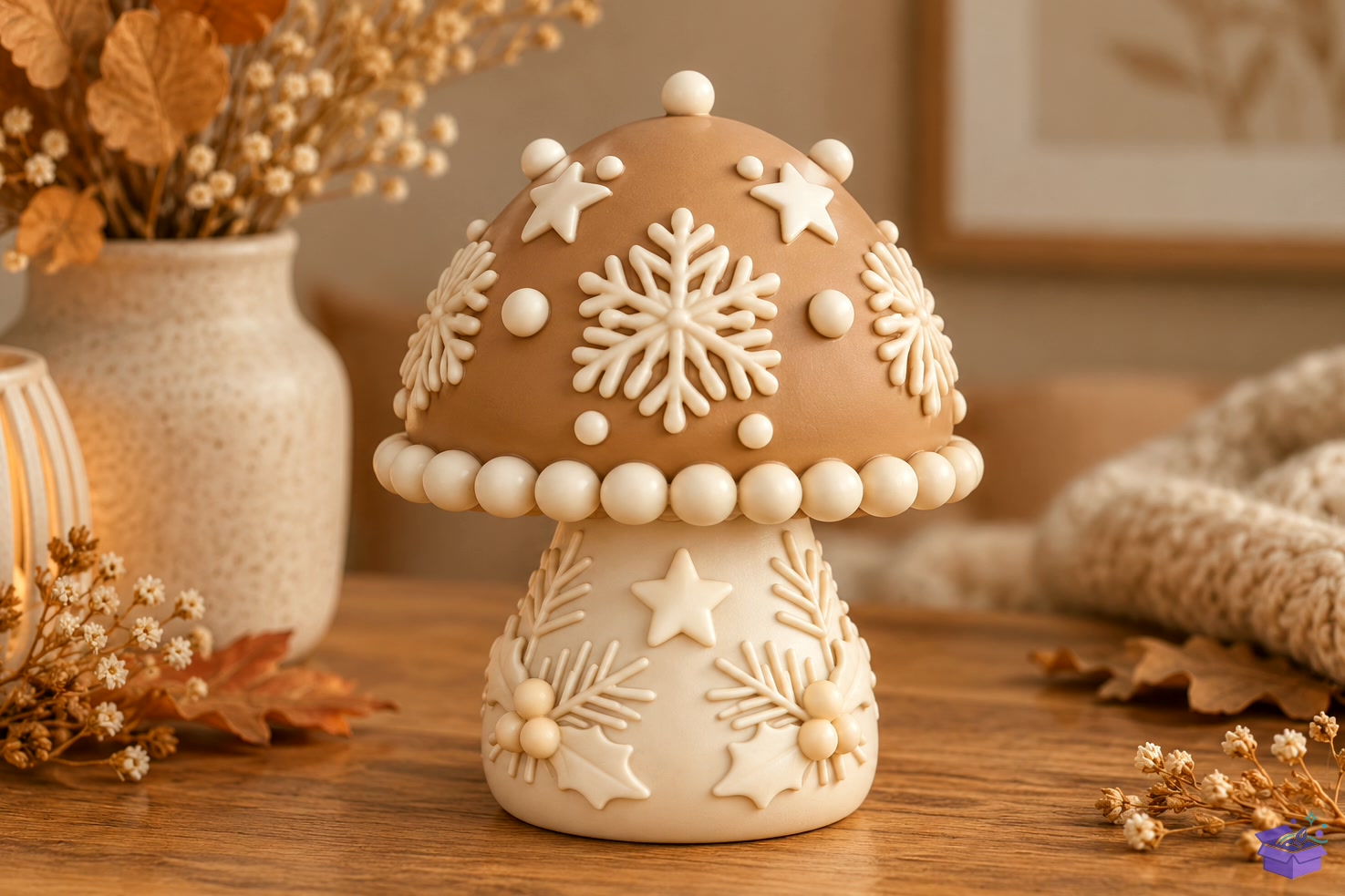 3D STL Yılbaşı Mushroom Figurine - 3D Baskı ve Model Dosyası (STL, OBJ, 3MF) önizleme 4
