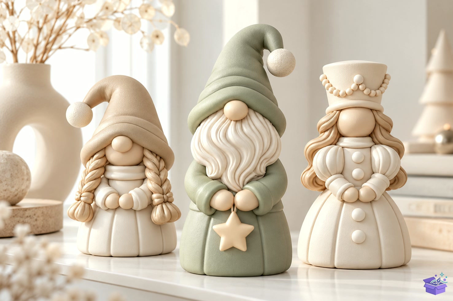 3D STL Yılbaşı Gnome Family - 3D Baskı ve Model Dosyası (STL, OBJ, 3MF) önizleme 3