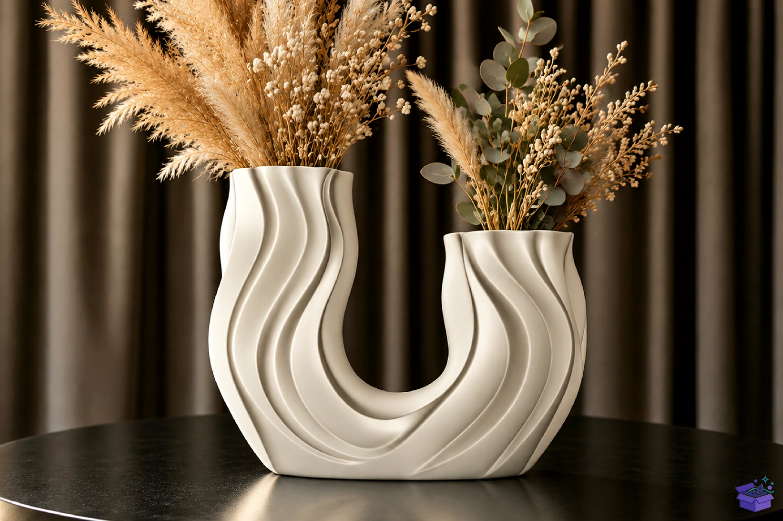 Wavy Ceramic Masaüstü Düzenleyici STL File - 3D Baskı ve Model Dosyası (STL, OBJ, 3MF) önizleme 3