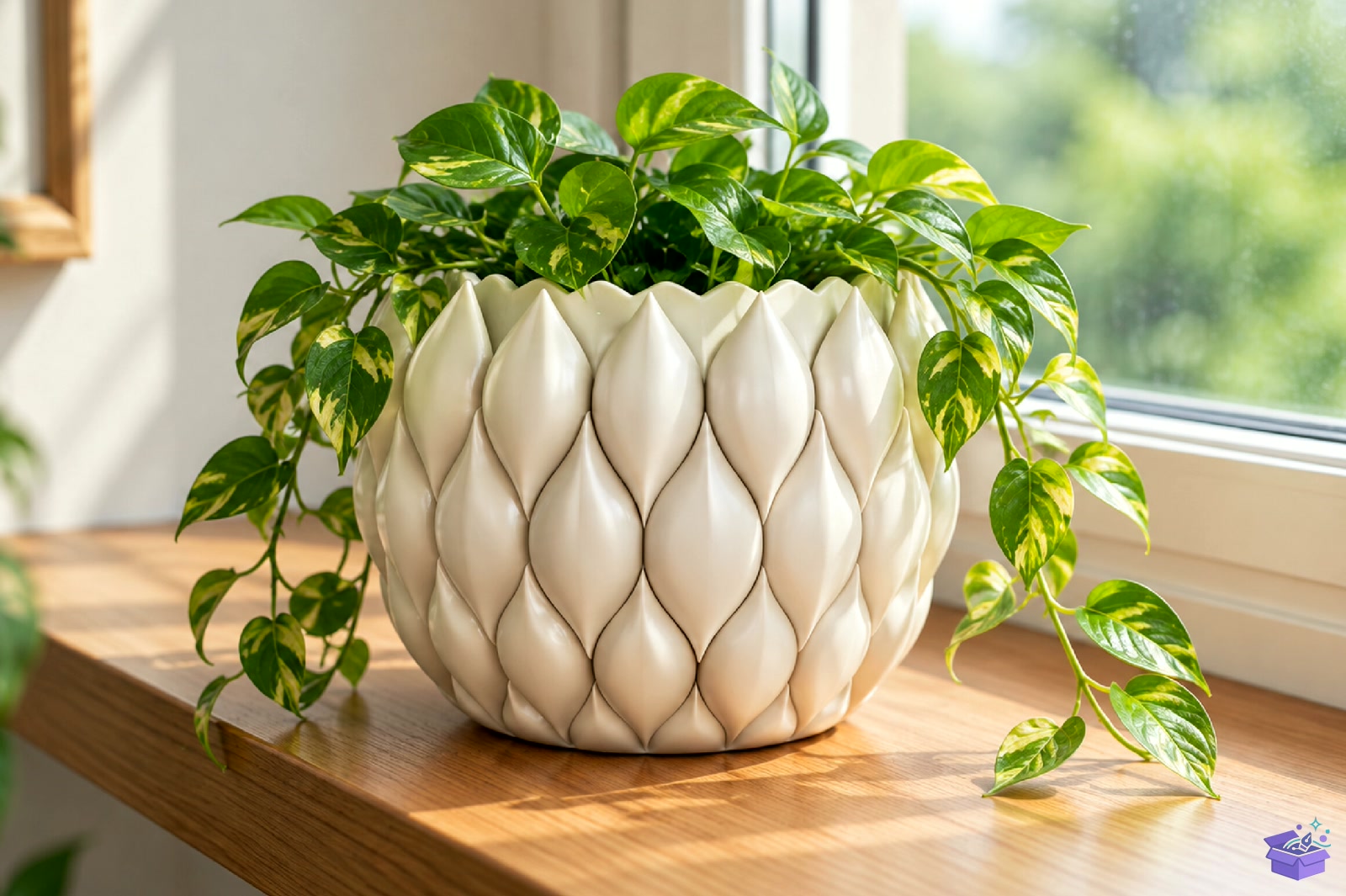 Petal Textured Plant Pot - 3D Baskı ve Model Dosyası (STL, OBJ, 3MF) önizleme 2