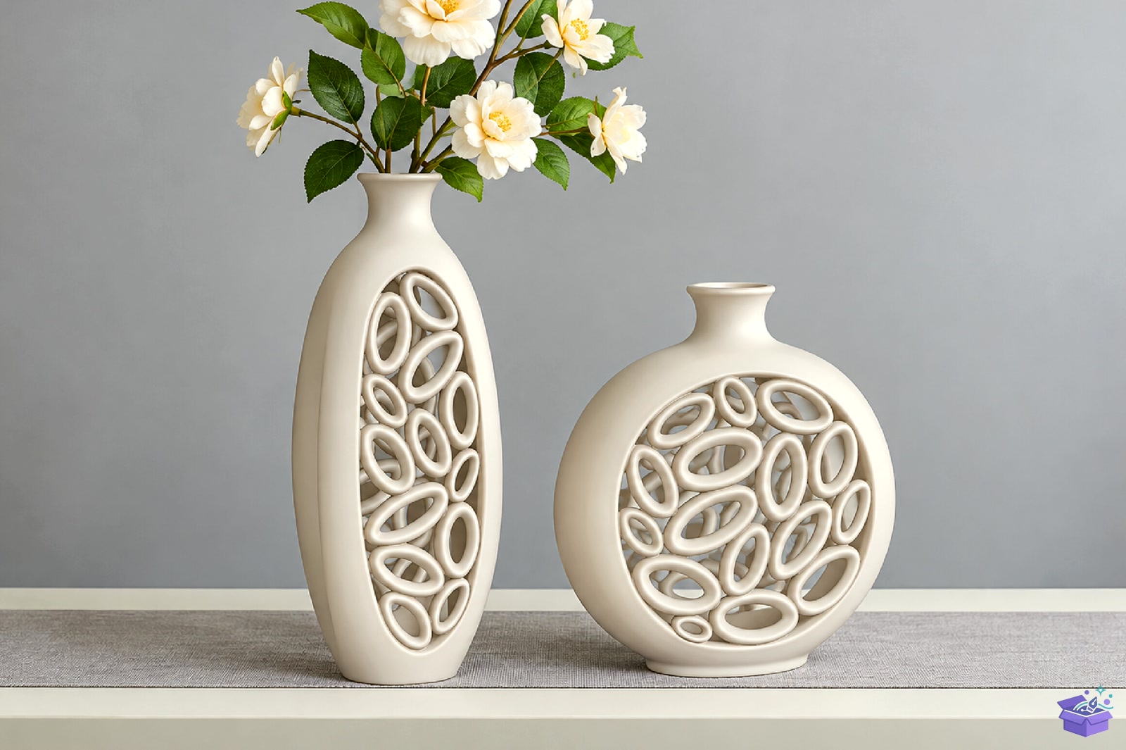 Hollow Ring Cutout Vazo Tasarımı STL - 3D Baskı ve Model Dosyası (STL, OBJ, 3MF) önizleme 2