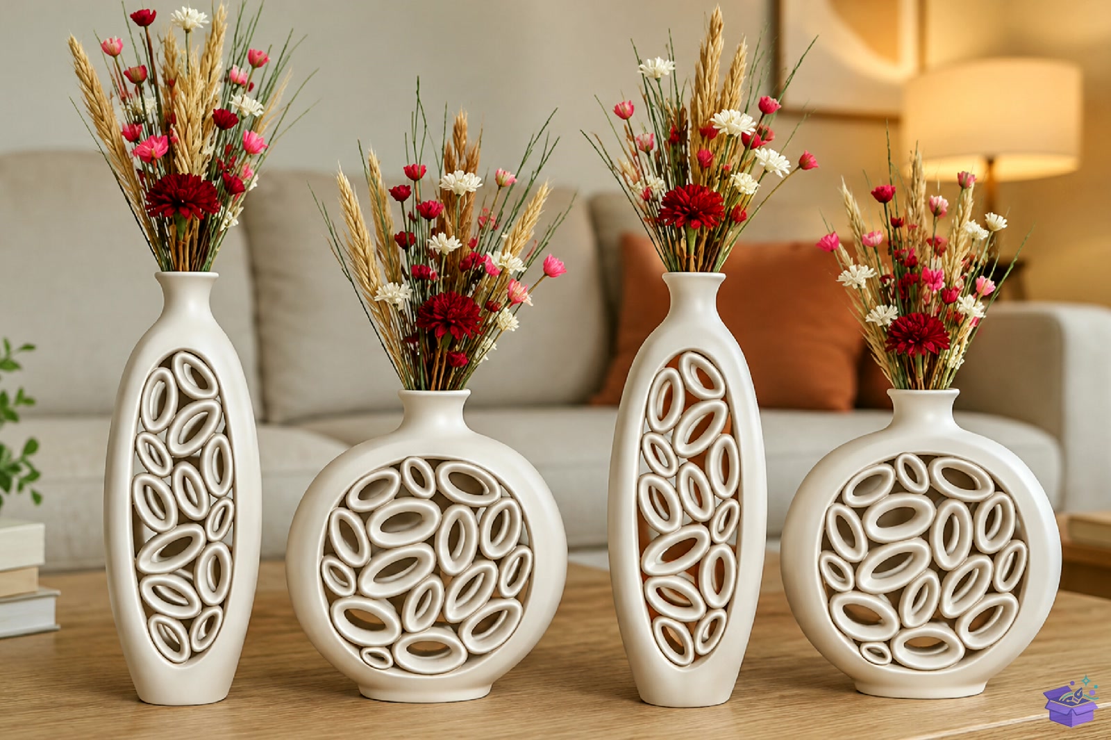 Hollow Ring Cutout Vazo Tasarımı STL - 3D Baskı ve Model Dosyası (STL, OBJ, 3MF) önizleme 3