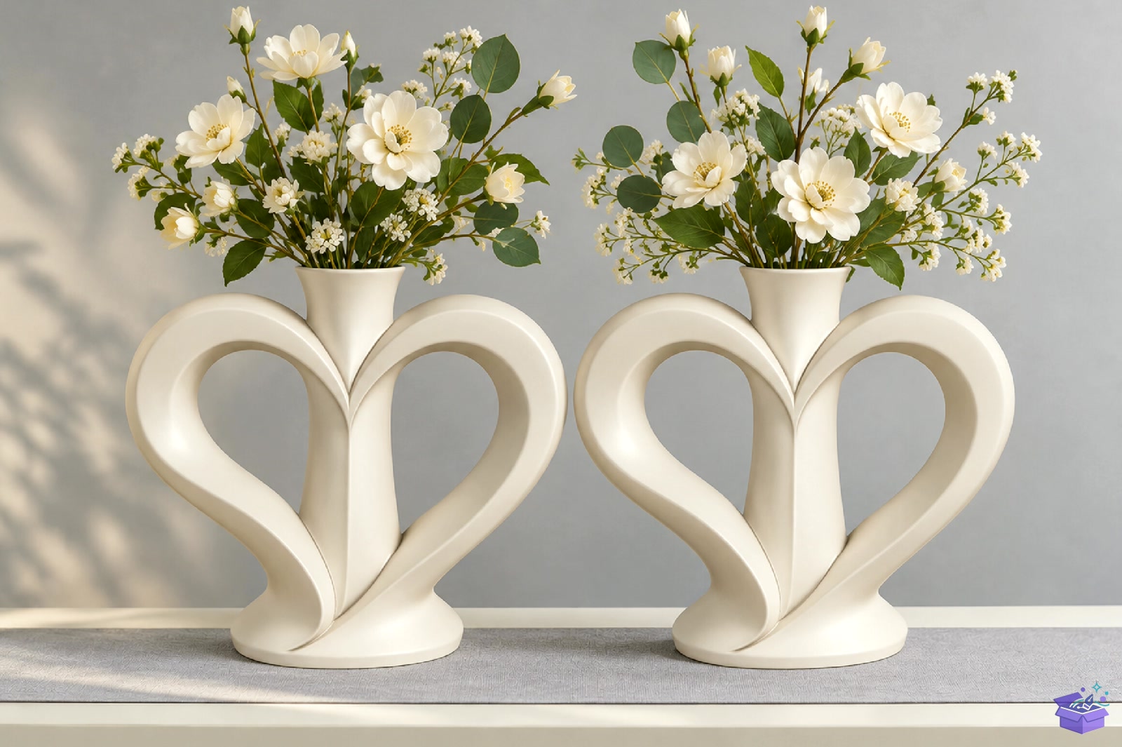 3D Kalp Temalı Shaped Çiçek Vazo Tasarımı STL File - 3D Baskı ve Model Dosyası (STL, OBJ, 3MF) önizleme 2