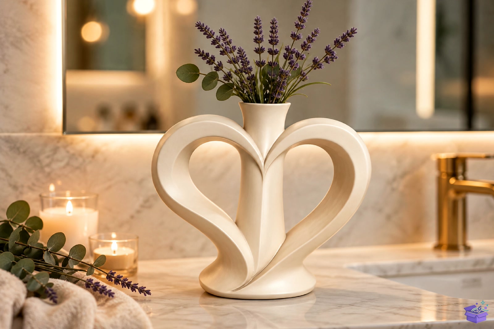 3D Kalp Temalı Shaped Çiçek Vazo Tasarımı STL File - 3D Baskı ve Model Dosyası (STL, OBJ, 3MF) önizleme 3