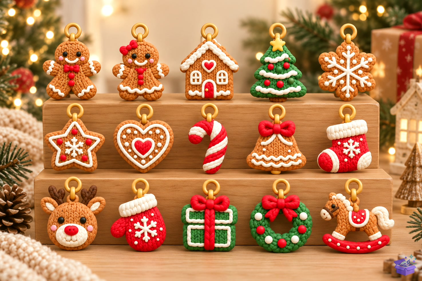 15 Gingerbread Yılbaşı Charm STL - 3D Baskı ve Model Dosyası (STL, OBJ, 3MF) önizleme 4