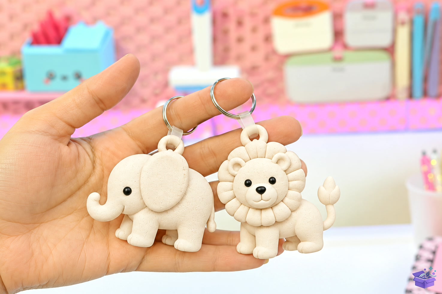 15 Cute Safari Animal Anahtarlık STL - 3D Baskı ve Model Dosyası (STL, OBJ, 3MF) önizleme 2