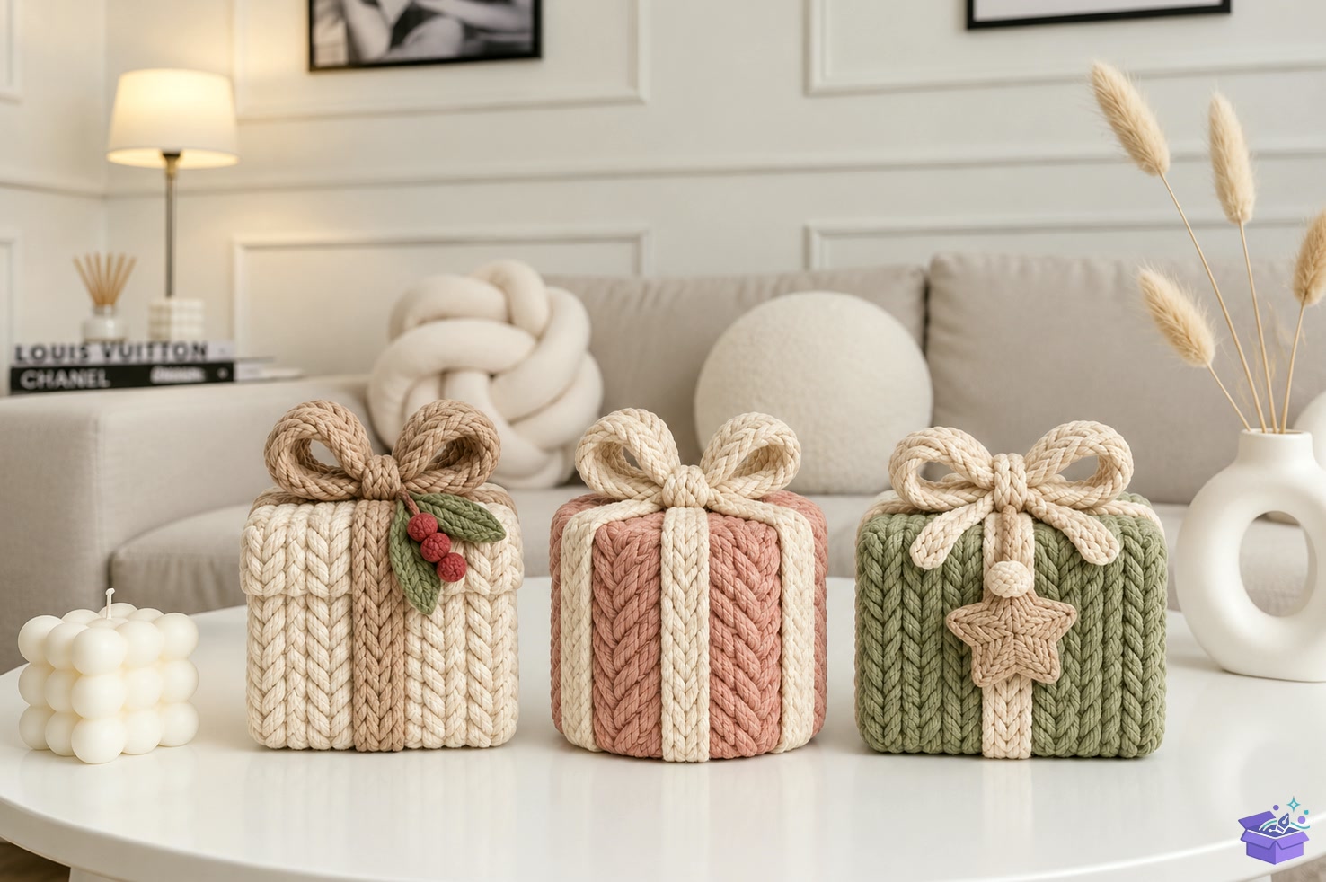 Knitted Yılbaşı Gift Kutu STL - 3D Baskı ve Model Dosyası (STL, OBJ, 3MF) önizleme 2