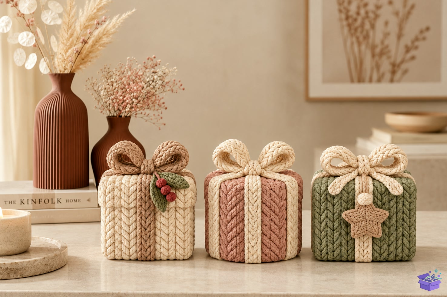 Knitted Yılbaşı Gift Kutu STL - 3D Baskı ve Model Dosyası (STL, OBJ, 3MF) önizleme 4