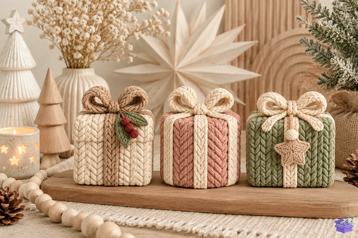 Knitted Yılbaşı Gift Kutu STL - 3D Baskı ve Model Dosyası (STL, OBJ, 3MF) önizleme 6