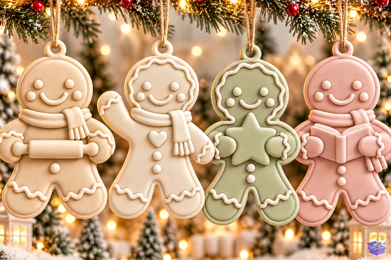 Yılbaşı Gingerbread Man Anahtarlık STL - 3D Baskı ve Model Dosyası (STL, OBJ, 3MF) önizleme 2