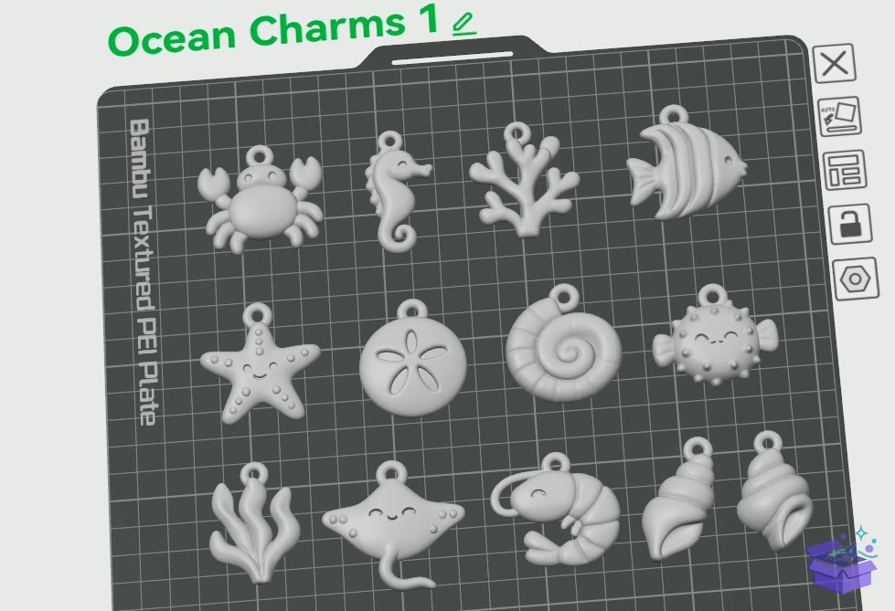 Ocean Charms STL - 3D Baskı ve Model Dosyası (STL, OBJ, 3MF) önizleme 2