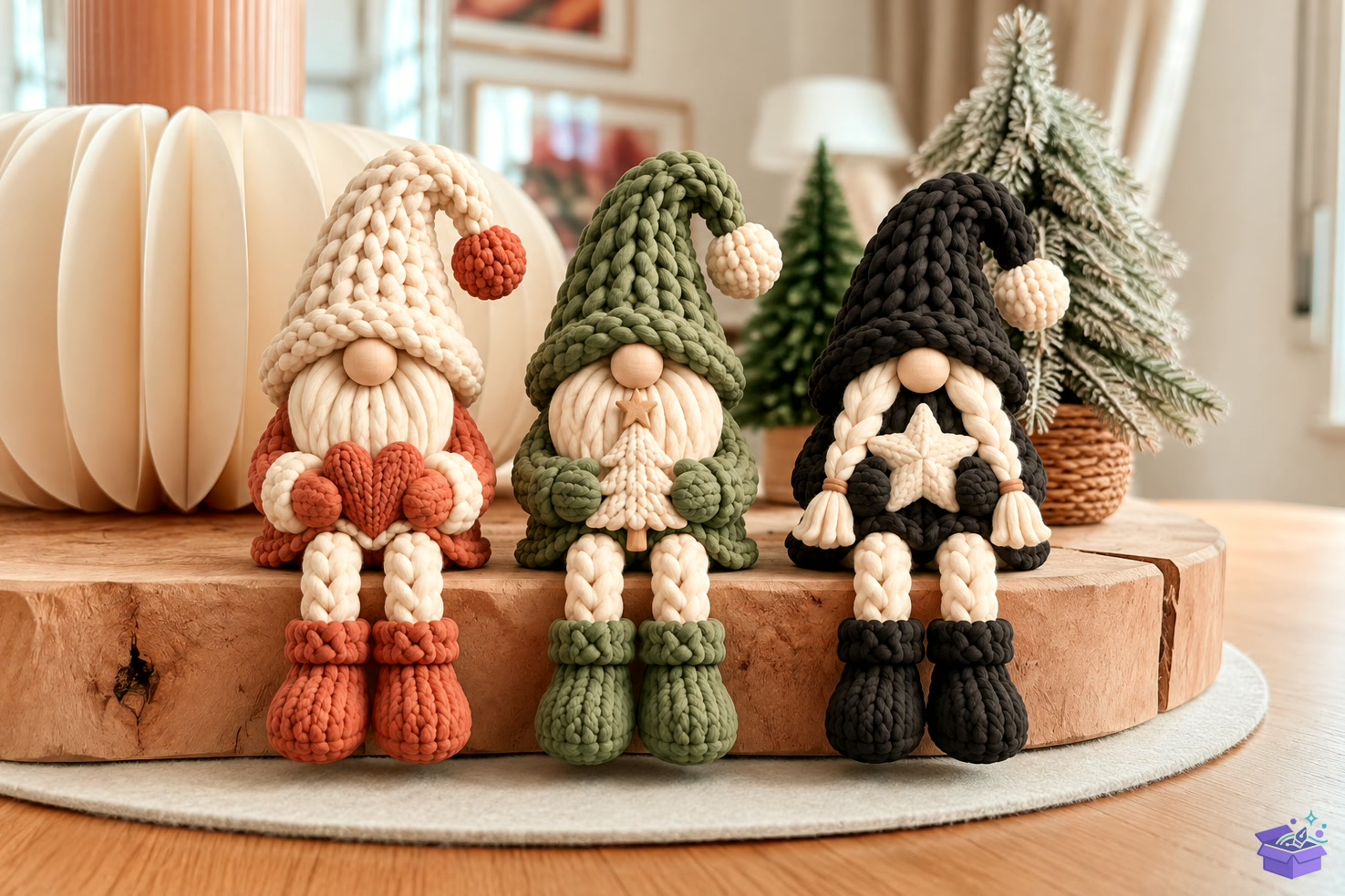 Knitted Sitting Gnome STL 3D Baskı - 3D Baskı ve Model Dosyası (STL, OBJ, 3MF) önizleme 3