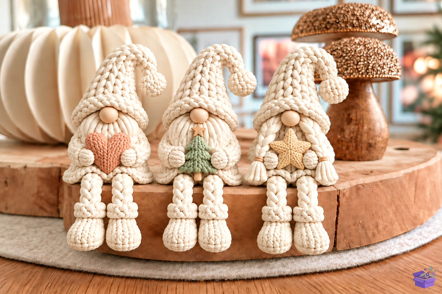 Knitted Sitting Gnome STL 3D Baskı - 3D Baskı ve Model Dosyası (STL, OBJ, 3MF) önizleme 5