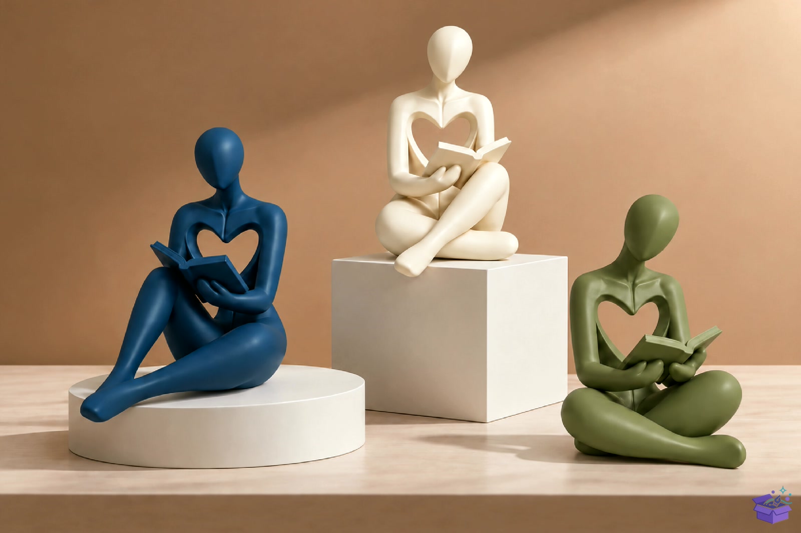 Abstract Reading Sculpture STL 3D Baskı - 3D Baskı ve Model Dosyası (STL, OBJ, 3MF) önizleme 4