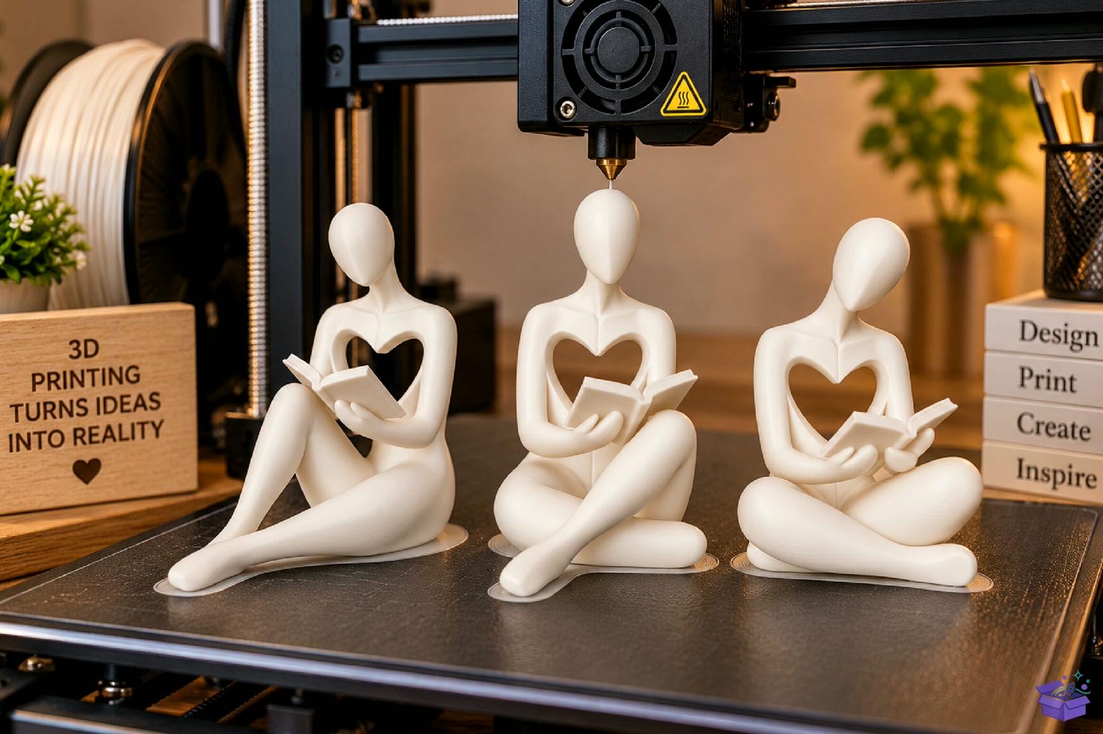 Abstract Reading Sculpture STL 3D Baskı - 3D Baskı ve Model Dosyası (STL, OBJ, 3MF) önizleme 6