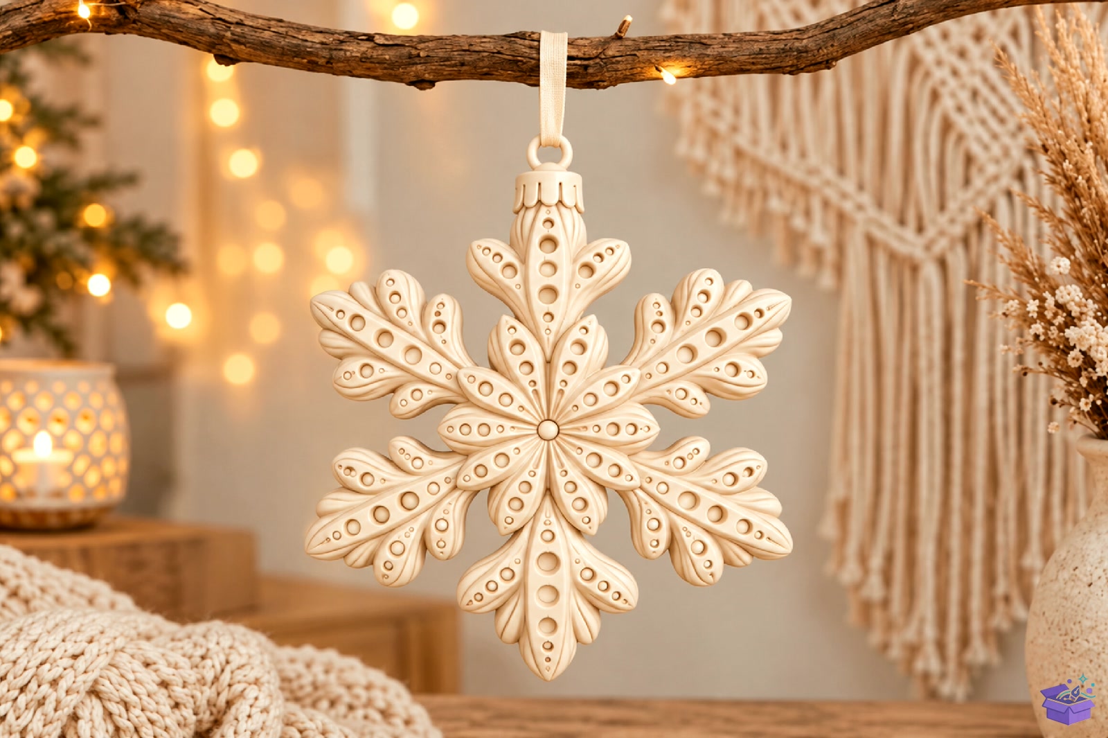 Yılbaşı Snowflake Süs 3D STL - 3D Baskı ve Model Dosyası (STL, OBJ, 3MF) önizleme 2