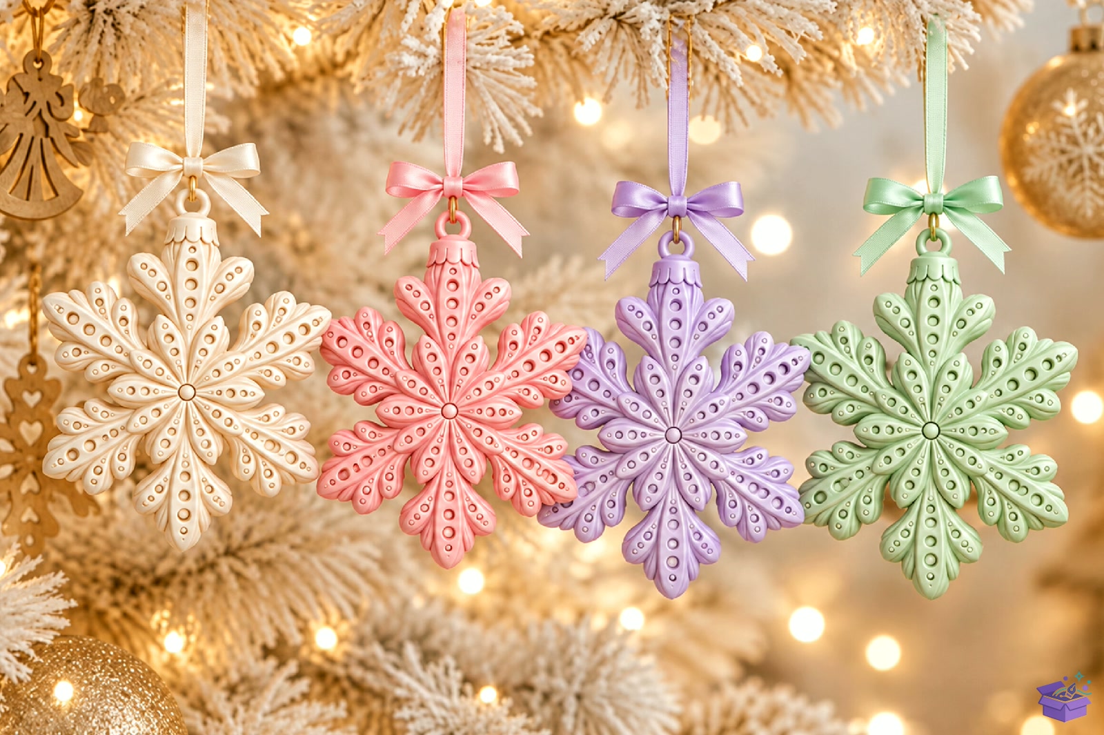 Yılbaşı Snowflake Süs 3D STL - 3D Baskı ve Model Dosyası (STL, OBJ, 3MF) önizleme 3