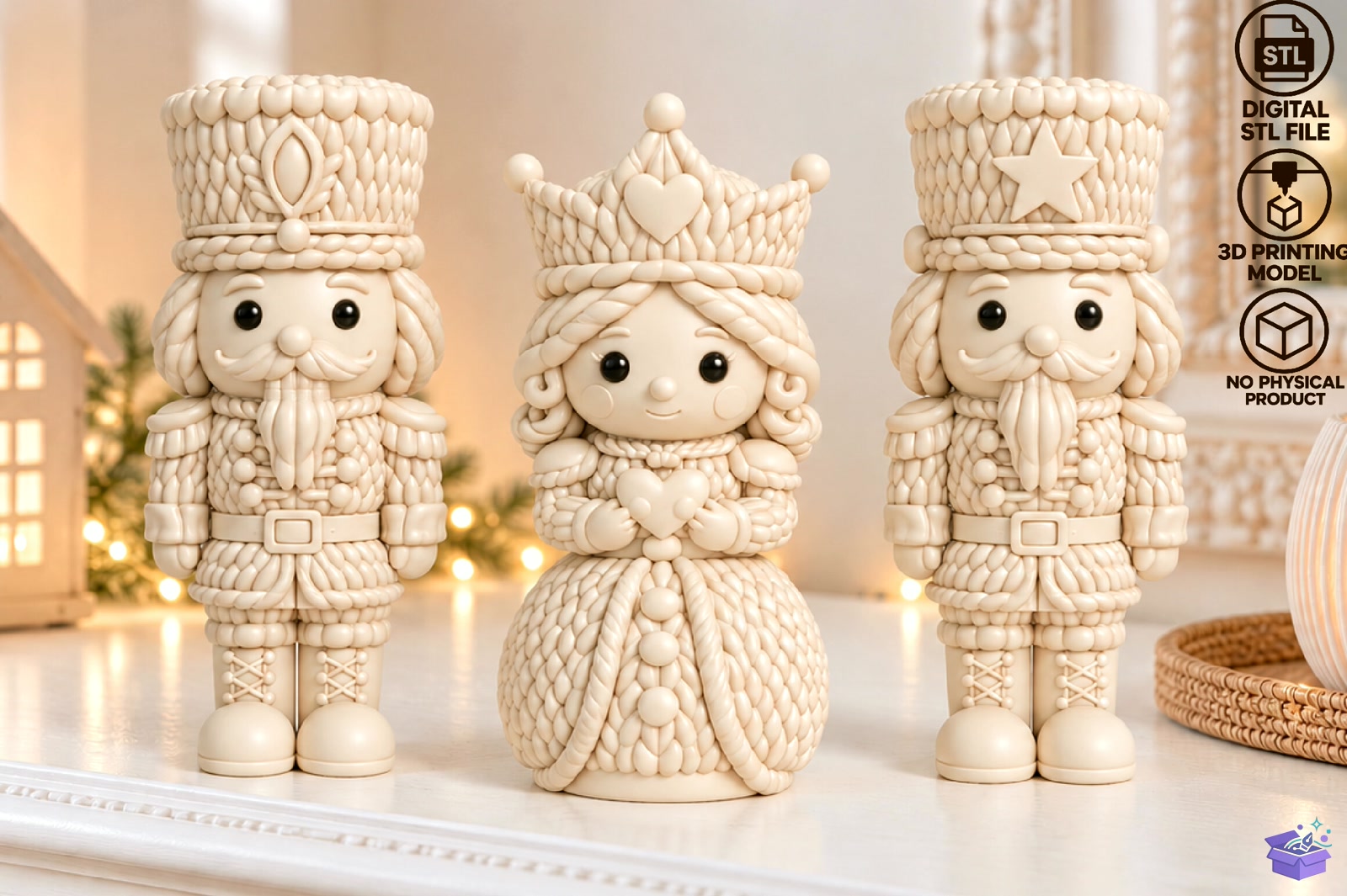 Knitted Nutcracker Yılbaşı Decor - 3D Baskı ve Model Dosyası (STL, OBJ, 3MF) önizleme 4